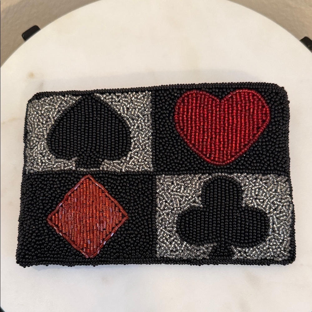 Beaded Playing Card Clutch - Picture 2 of 4